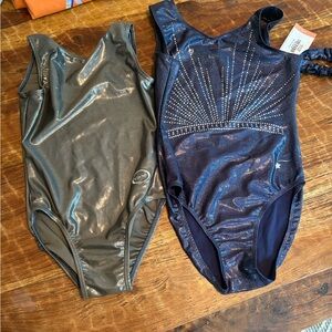 Adult XS Leotards - Zone (Silver) and Destira (Navy)